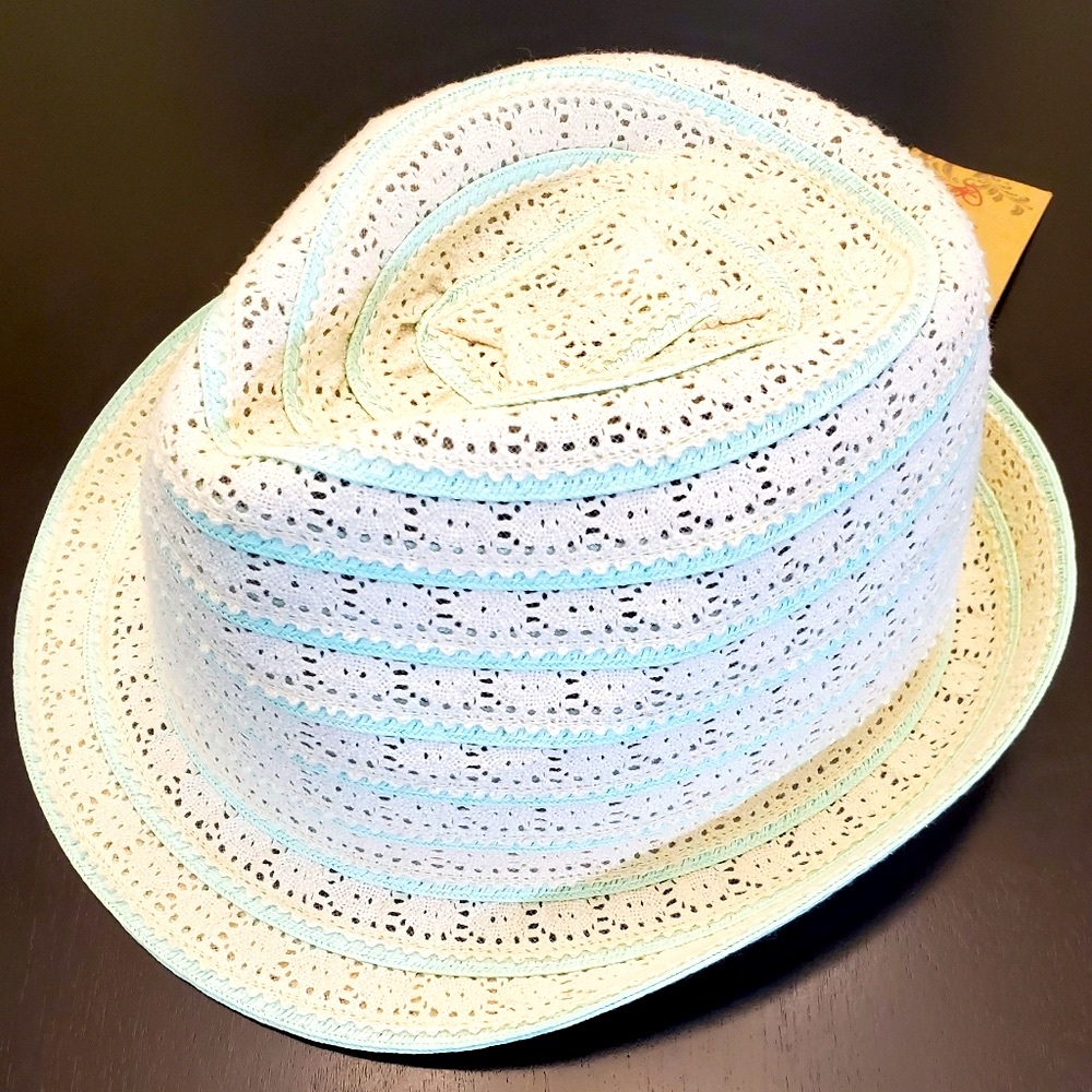 Camel Crochet Fedora Hat